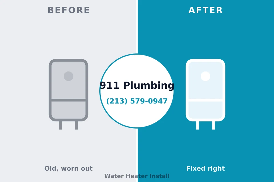 Before and after: plumbing company Cassville, WV